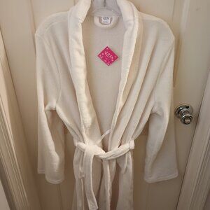 NEW Ulta L/XL white plush bathrobe